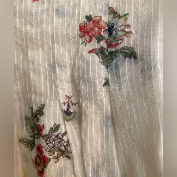 Maeve by Anthropologie Orchid Island peplum floral peasant blouse top size 8 - Picture 9 of 10